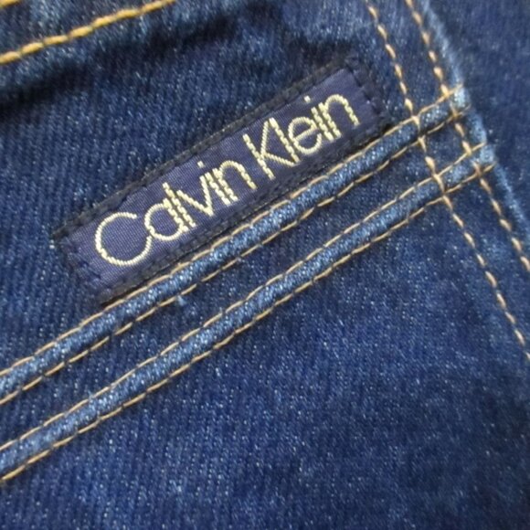 Calvin Klein Vintage Women's Jeans 12 28x33 USA 1990's Mom Designer Dark Wash US - Picture 4 of 9
